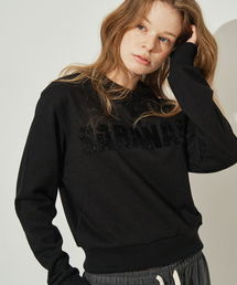 SARANAGI（サラナギ）の「SE0583- crop sweatshirt (black)（スウェット）」