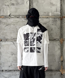 ROARINGRAD（ロアリングラド）の「パッチプリントオーバーティーシャツホワイト（Tシャツ/カットソー）」
