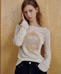 Vintage Art Print Long Sleeve Tee Ivory