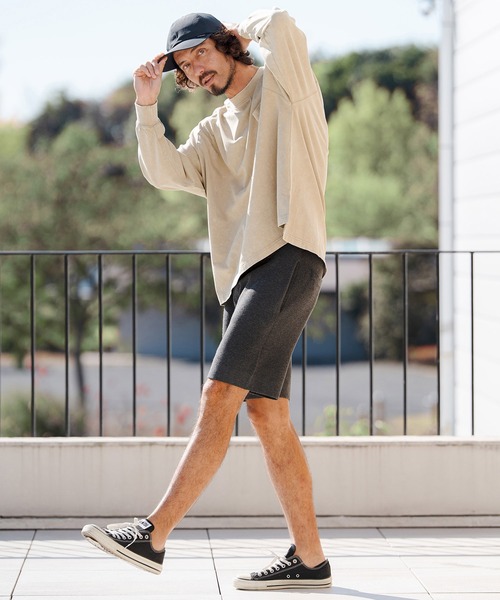 CAMBIO(カンビオ)の「mlt5516- Snow Wash Pocket Long Sleeve Tee カットソー(CMP-261-006)(Tシャツ/カットソー・メンズ・ブラック/グレイッシュベージュ/ブルー・S/M/L)」の6枚目の写真