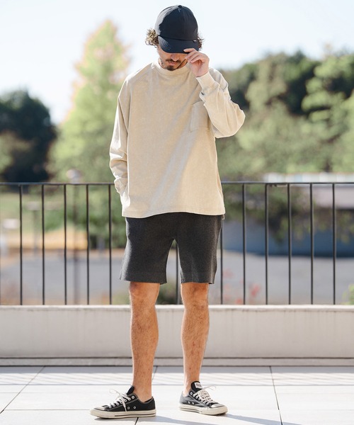 CAMBIO(カンビオ)の「mlt5516- Snow Wash Pocket Long Sleeve Tee カットソー(CMP-261-006)(Tシャツ/カットソー・メンズ・ブラック/グレイッシュベージュ/ブルー・S/M/L)」の7枚目の写真
