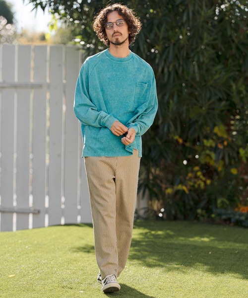 CAMBIO(カンビオ)の「mlt5516- Snow Wash Pocket Long Sleeve Tee カットソー(CMP-261-006)(Tシャツ/カットソー・メンズ・ブラック/グレイッシュベージュ/ブルー・S/M/L)」の11枚目の写真