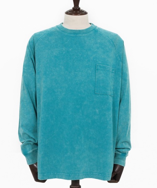 CAMBIO(カンビオ)の「mlt5516- Snow Wash Pocket Long Sleeve Tee カットソー(CMP-261-006)(Tシャツ/カットソー・メンズ・ブラック/グレイッシュベージュ/ブルー・S/M/L)」の17枚目の写真
