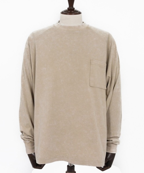 CAMBIO(カンビオ)の「mlt5516- Snow Wash Pocket Long Sleeve Tee カットソー(CMP-261-006)(Tシャツ/カットソー・メンズ・ブラック/グレイッシュベージュ/ブルー・S/M/L)」の18枚目の写真