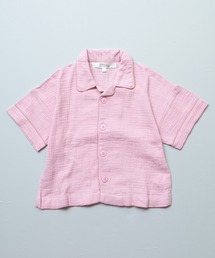 Wガーゼオープンカラーワイドシャツ