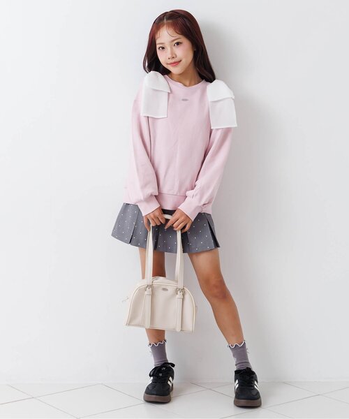 algy（アルジー）の「アソートプリーツスカパン（スカート・キッズ・ブラック/グレー/ピンク/サックスブルー・130/140/150/160）」の5枚目の写真