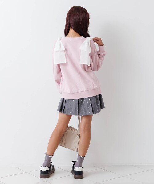 algy（アルジー）の「アソートプリーツスカパン（スカート・キッズ・ブラック/グレー/ピンク/サックスブルー・130/140/150/160）」の6枚目の写真