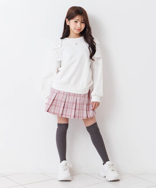 algy（アルジー）の「アソートプリーツスカパン（スカート・キッズ・ブラック/グレー/ピンク/サックスブルー・130/140/150/160）」の7枚目の写真