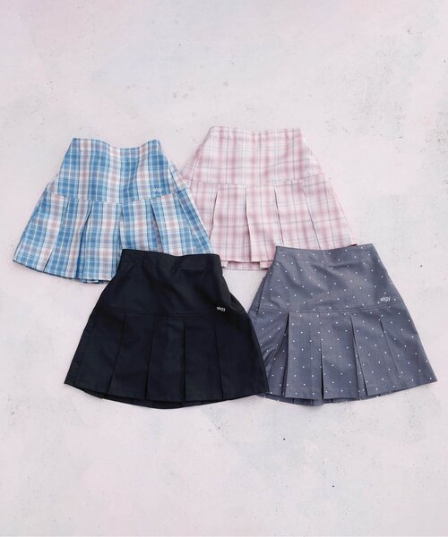 algy（アルジー）の「アソートプリーツスカパン（スカート・キッズ・ブラック/グレー/ピンク/サックスブルー・130/140/150/160）」の9枚目の写真