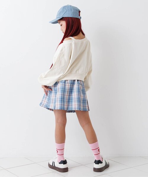 algy（アルジー）の「アソートプリーツスカパン（スカート・キッズ・ブラック/グレー/ピンク/サックスブルー・130/140/150/160）」の11枚目の写真