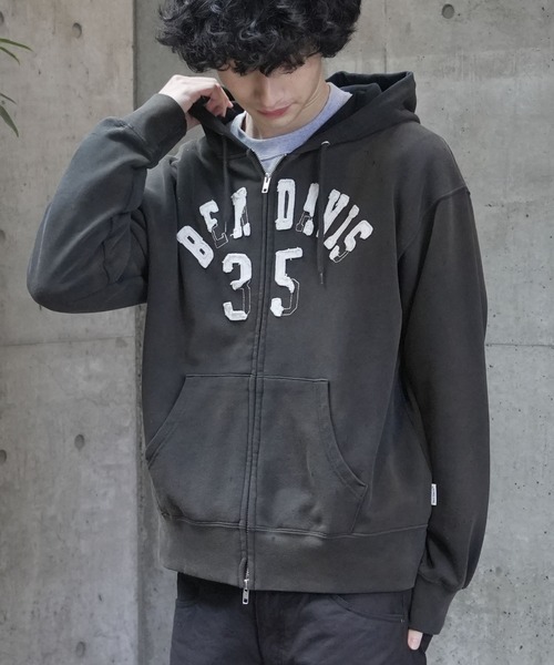 BEN DAVIS（ベンデイビス）の「【BEN DAVIS/ベンデイビス】 【90sヴィンテージ感】ショートパーカー 剥がれワッペン風デザイン 古着系ストリート ヘビーウェイト（パーカー・メンズ・ブラック/ネイビー・MEDIUM/LARGE/X-LARGE）」の10枚目の写真