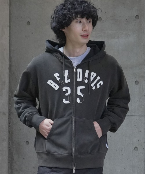 BEN DAVIS（ベンデイビス）の「【BEN DAVIS/ベンデイビス】 【90sヴィンテージ感】ショートパーカー 剥がれワッペン風デザイン 古着系ストリート ヘビーウェイト（パーカー・メンズ・ブラック/ネイビー・MEDIUM/LARGE/X-LARGE）」の11枚目の写真