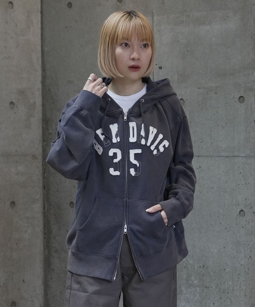 BEN DAVIS（ベンデイビス）の「【BEN DAVIS/ベンデイビス】 【90sヴィンテージ感】ショートパーカー 剥がれワッペン風デザイン 古着系ストリート ヘビーウェイト（パーカー・メンズ・ブラック/ネイビー・MEDIUM/LARGE/X-LARGE）」の15枚目の写真