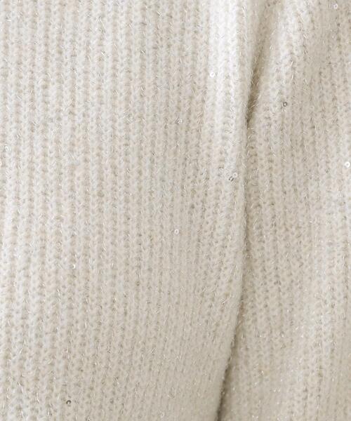 OPAQUE.CLIP（オペークドットクリップ）の「スパンコールラメ衿2WAYペプラムニット【洗濯機OK】（ニット/セーター・レディース・ホワイト系8/ブルー系5/チャコール・38/40）」の11枚目の写真