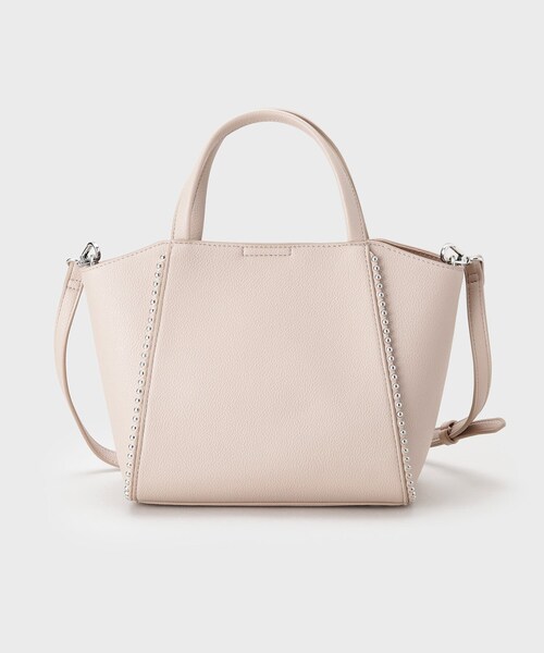 INDIVI（インディヴィ）の「【ミドルサイズ／合皮／ショルダー付】スタッズ風メタルバッグ（ショルダーバッグ・レディース・ピンク/ナチュラル/ブラック・00）」の12枚目の写真