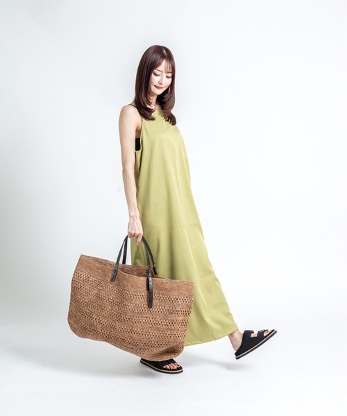 Rivel(リヴェル)の「【Rabarany】かごバッグ ラフィア素材 トートバッグ ラージサイズ(かごバッグ・レディース・ナチュラル/ブラウン・FREE)」の9枚目の写真