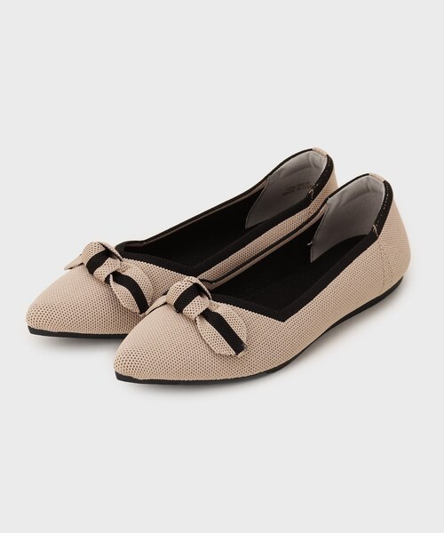 index（インデックス）の「リボンデザインニットパンプス（パンプス・レディース・ベージュ系4/ブラック系4・02/01/03）」の2枚目の写真