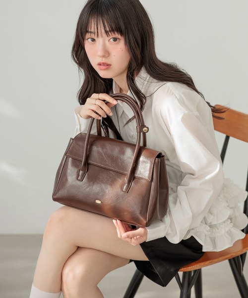Heather(ヘザー)の「フェイクレザーハンドルBAG 640209(ハンドバッグ・レディース・ブラウン/ピンク/ブラック・ONE SIZE)」の21枚目の写真