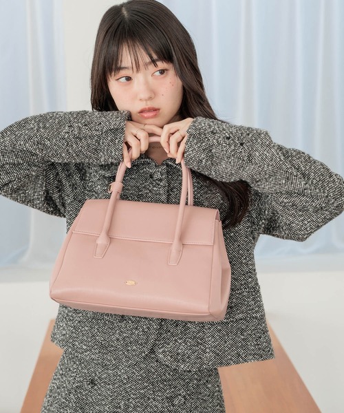 セール】フェイクレザーハンドルBAG 640209（ハンドバッグ）｜Heather