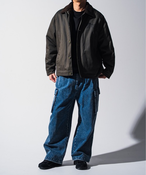 Mark Gonzales（マーク・ゴンザレス）の「Mark Gonzales(マーク ゴンザレス) ブランドロゴ ワイドデニムパンツ / WEB・直営店限定（デニムパンツ・メンズ・ブラック/ブルー・M/L/XL）」の10枚目の写真