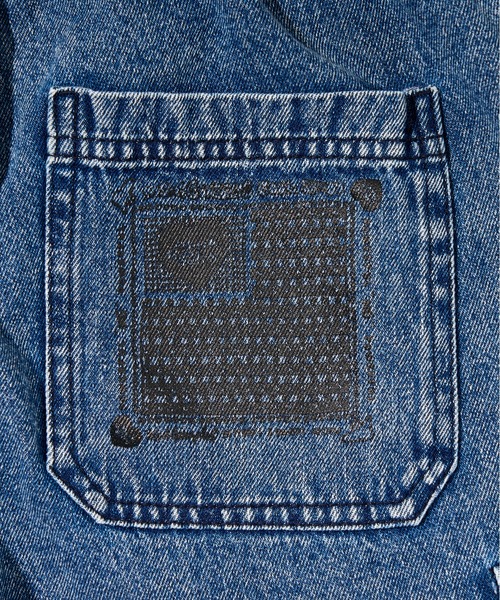 Mark Gonzales（マーク・ゴンザレス）の「Mark Gonzales(マーク ゴンザレス) ブランドロゴ ワイドデニムパンツ / WEB・直営店限定（デニムパンツ・メンズ・ブラック/ブルー・M/L/XL）」の17枚目の写真