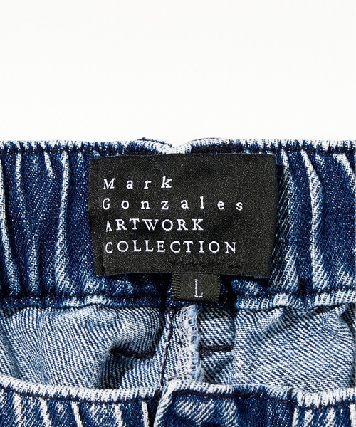 Mark Gonzales（マーク・ゴンザレス）の「Mark Gonzales(マーク ゴンザレス) ブランドロゴ ワイドデニムパンツ / WEB・直営店限定（デニムパンツ・メンズ・ブラック/ブルー・M/L/XL）」の20枚目の写真