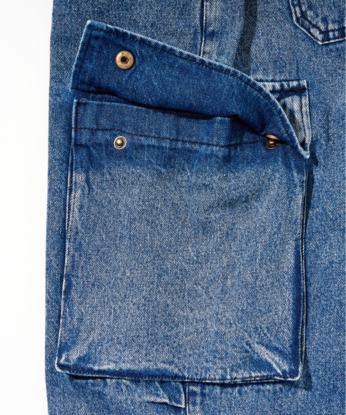 Mark Gonzales（マーク・ゴンザレス）の「Mark Gonzales(マーク ゴンザレス) ブランドロゴ ワイドデニムパンツ / WEB・直営店限定（デニムパンツ・メンズ・ブラック/ブルー・M/L/XL）」の22枚目の写真