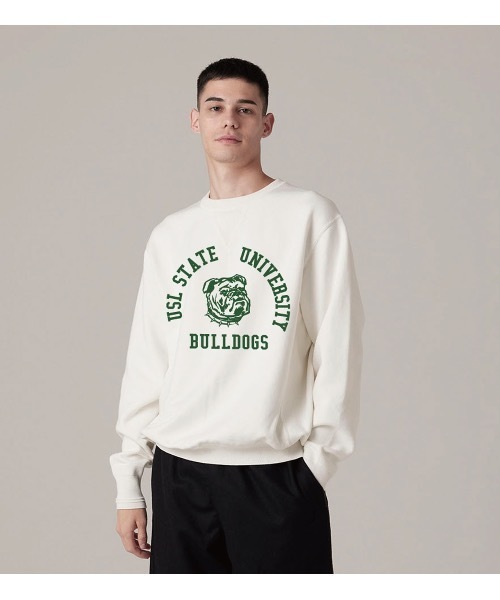 UN-USELESS】アンユースレス/ USL BULLDOGS CREW NECK SWKNIT