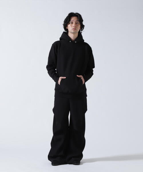 B'2nd(ビーセカンド)の「ATON (エイトン) GARMENT DYED URAKE | HOODIE【2026年春夏入荷モデル】(パーカー・メンズ・ブラック・4/6)」の7枚目の写真