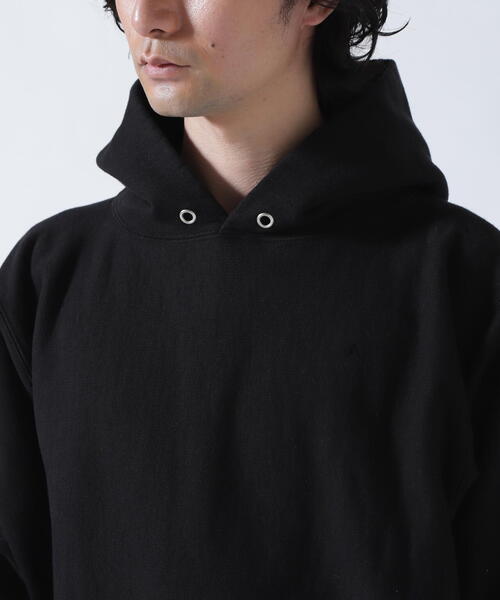 B'2nd(ビーセカンド)の「ATON (エイトン) GARMENT DYED URAKE | HOODIE【2026年春夏入荷モデル】(パーカー・メンズ・ブラック・4/6)」の10枚目の写真