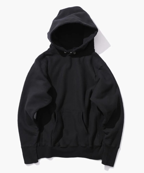 B'2nd(ビーセカンド)の「ATON (エイトン) GARMENT DYED URAKE | HOODIE【2026年春夏入荷モデル】(パーカー・メンズ・ブラック・4/6)」の1枚目の写真