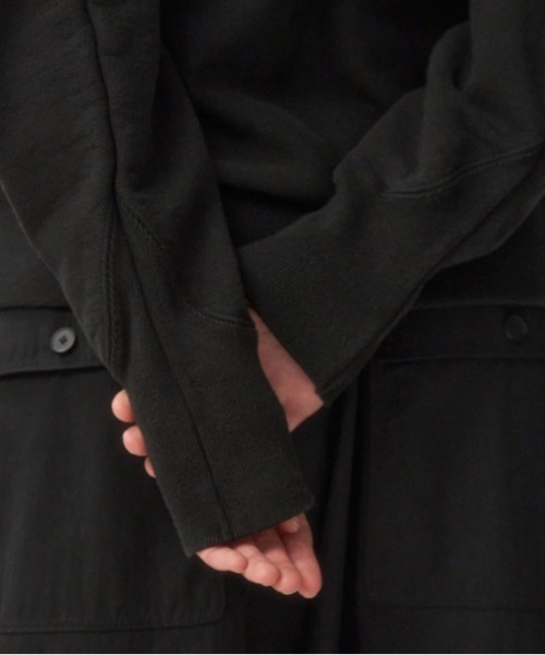 B'2nd(ビーセカンド)の「ATON (エイトン) GARMENT DYED URAKE | HOODIE【2026年春夏入荷モデル】(パーカー・メンズ・ブラック・4/6)」の5枚目の写真