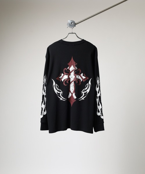 bike star(バイクスター)の「BIKE STAR ファイヤーワッフルロンT(Tシャツ/カットソー・メンズ・ブラック/ブラック系/ホワイト/ホワイト系・L/M)」の13枚目の写真