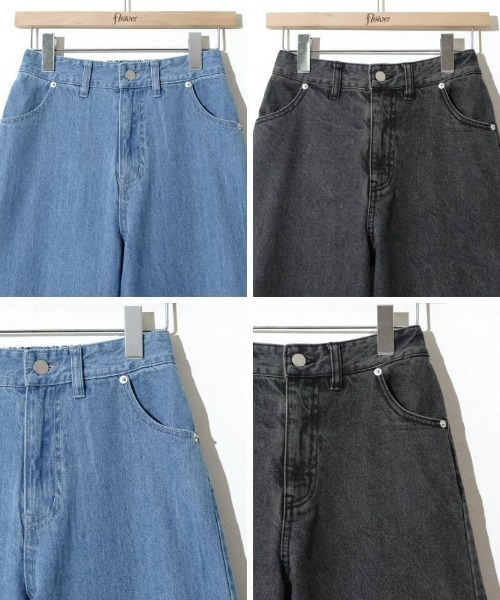 flower(フラワー)の「フリルデニムパンツ(デニムパンツ・レディース・ブラック・SMALL/MEDIUM)」の2枚目の写真