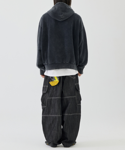eastserviceshop(イーストサービスショップ)の「Vice Shop Dyed Hoodie - Washed Charcoal(パーカー・レディース・チャコール・SMALL/MEDIUM)」の2枚目の写真