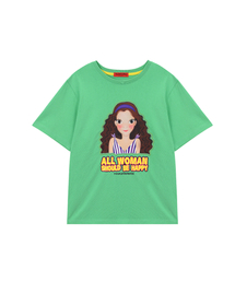 ハッピウーマンTシャツ F ルナ