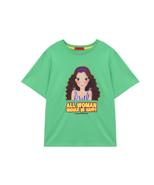 YOUK SHIM WON(ユクシムウォン)の「ハッピウーマンTシャツ F ルナ(Tシャツ/カットソー・レディース・その他・FREE)」の2枚目の写真