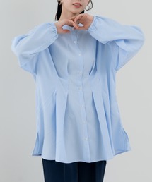 【refinedworks】ダブルタック ストライプチュニック