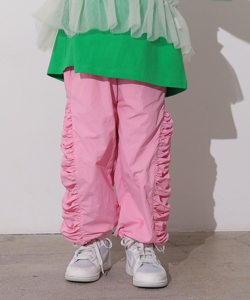 Ocean&Ground(オーシャン&グラウンド)の「TNサイドギャザーパンツ(その他パンツ・キッズ・ブラック/キナリ/ピンク・80/90/95/100/110/120/130/140)」の1枚目の写真