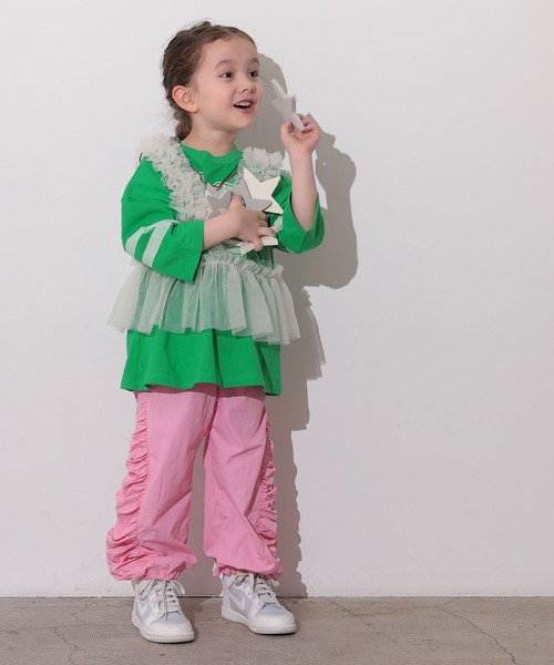 Ocean&Ground(オーシャン&グラウンド)の「TNサイドギャザーパンツ(その他パンツ・キッズ・ブラック/キナリ/ピンク・80/90/95/100/110/120/130/140)」の5枚目の写真