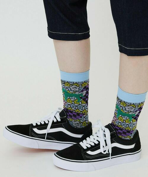 FRAPBOIS（フラボア）の「ETO-ソックス ウマ（ソックス/靴下・レディース・ブルー/ライトブルー・FREE）」の3枚目の写真