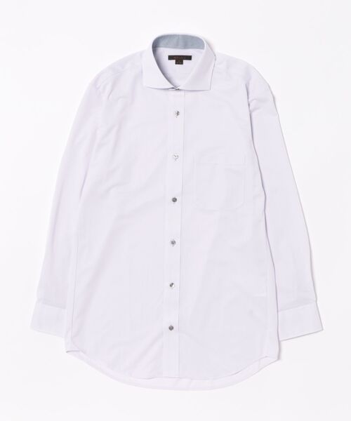 m.f.editorial(エムエフエディトリアル)の「ワイシャツ メンズ ストレッチ 吸水速乾 ノンアイロン カッタウェイ 長袖 ビジネス ドレス NEWスタンダードフィット(ビジネスシャツ・メンズ・ピンク系その他・首回り41cm-裄丈82cm/首回り39cm-裄丈84cm/首回り39cm-裄丈80cm/首回り37cm-裄丈80cm/首回り43cm-裄丈86cm/首回り43cm-裄丈82cm/首回り41cm-裄丈86cm/首回り45cm-裄丈86cm)」の2枚目の写真