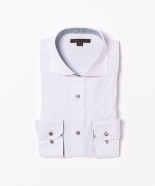 m.f.editorial(エムエフエディトリアル)の「ワイシャツ メンズ ストレッチ 吸水速乾 ノンアイロン カッタウェイ 長袖 ビジネス ドレス NEWスタンダードフィット(ビジネスシャツ・メンズ・ピンク系その他・首回り41cm-裄丈82cm/首回り39cm-裄丈84cm/首回り39cm-裄丈80cm/首回り37cm-裄丈80cm/首回り43cm-裄丈86cm/首回り43cm-裄丈82cm/首回り41cm-裄丈86cm/首回り45cm-裄丈86cm)」の7枚目の写真