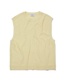 ブークルミックスニットベストバター