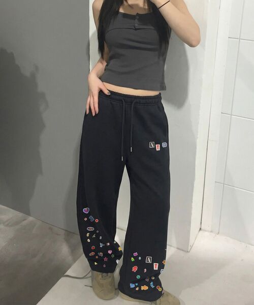 ARTISTWEAR（アーティストウェア）の「[ATW]クールキッズワイドバンディングパンツ（スウェットパンツ・レディース・その他・S/M/L/XL）」の2枚目の写真
