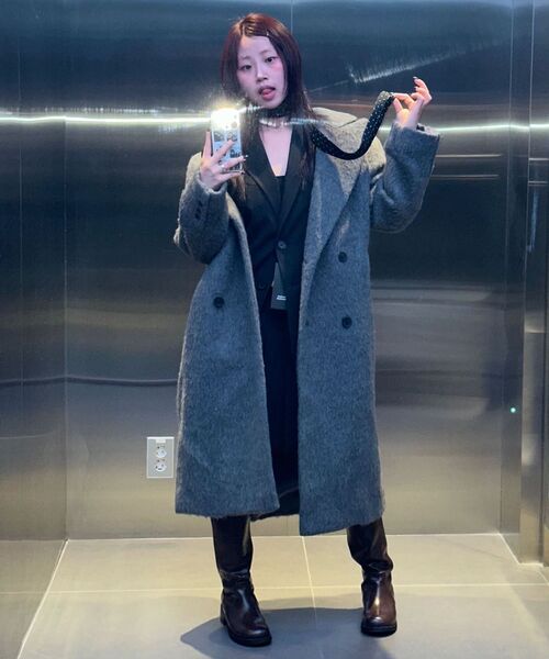 MUSINSA STANDARD WOMAN（ムシンサスタンダードウーマン）の「ウィメンズピンストライプローレイズプリーツミニスカート[ブラック]（スカート・レディース・その他・LARGE/MEDIUM/SMALL/X-SMALL）」の4枚目の写真
