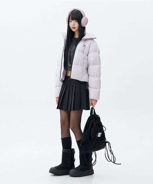 MUSINSA STANDARD WOMAN（ムシンサスタンダードウーマン）の「ウィメンズピンストライプローレイズプリーツミニスカート[ブラック]（スカート・レディース・その他・LARGE/MEDIUM/SMALL/X-SMALL）」の3枚目の写真