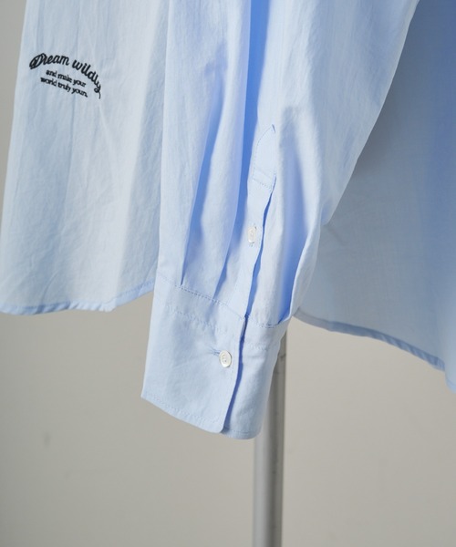 PUAL CE CIN（ピュアルセシン）の「リヨセルコットンオーバーシャツ（シャツ/ブラウス・レディース・ピンク/イエロー/オフホワイト/サックスブルー・FREE）」の21枚目の写真