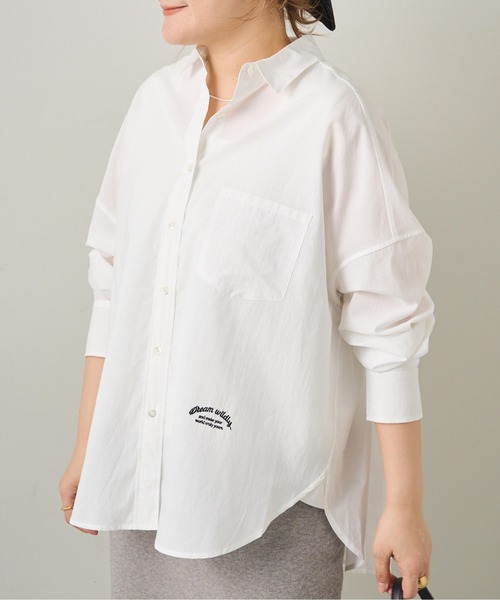 PUAL CE CIN（ピュアルセシン）の「リヨセルコットンオーバーシャツ（シャツ/ブラウス・レディース・ピンク/イエロー/オフホワイト/サックスブルー・FREE）」の19枚目の写真