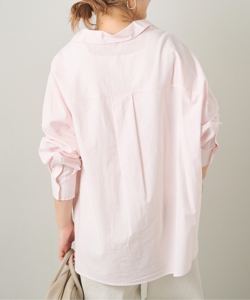 PUAL CE CIN（ピュアルセシン）の「リヨセルコットンオーバーシャツ（シャツ/ブラウス・レディース・ピンク/イエロー/オフホワイト/サックスブルー・FREE）」の11枚目の写真